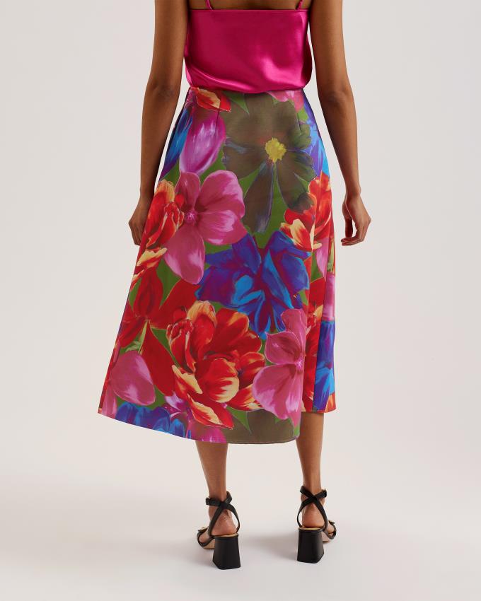 Jupe Ted Baker Floral A-Line Full Midi Multicolore Femme | PUC-90341773